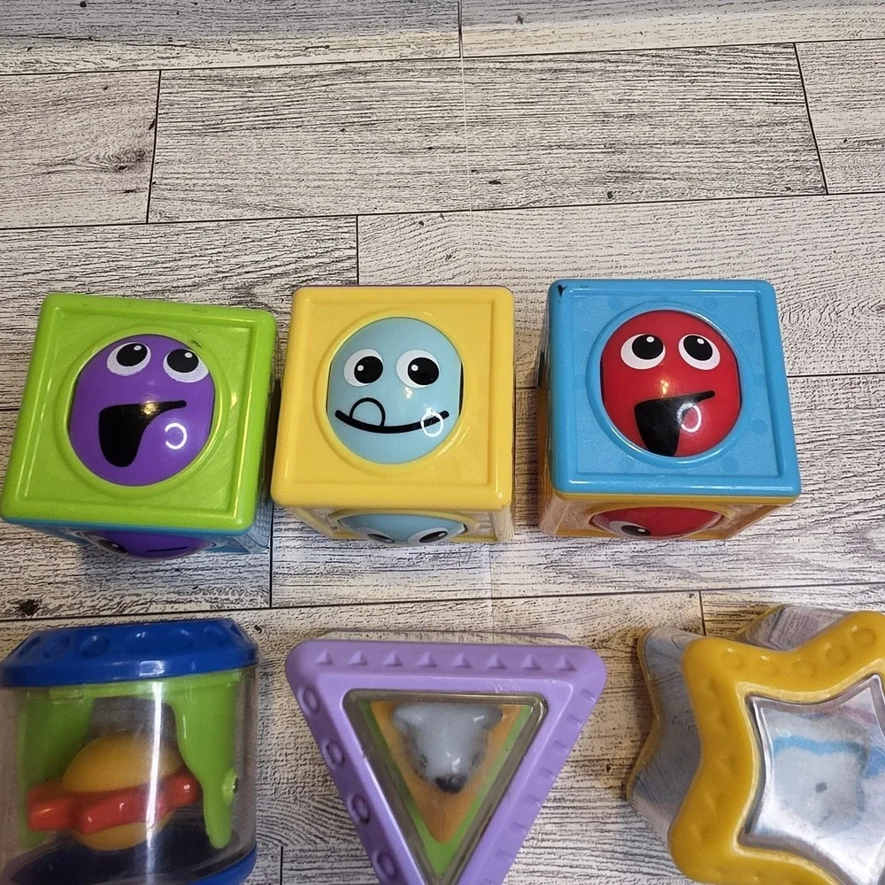 Fisher Price Peek A Boo Blocks Sensory Toys Lot Of 8
